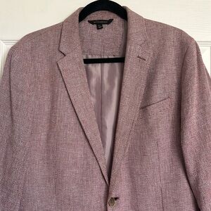 Lightly worn (slight stains) maroon, tweed Banana Republic blazer.